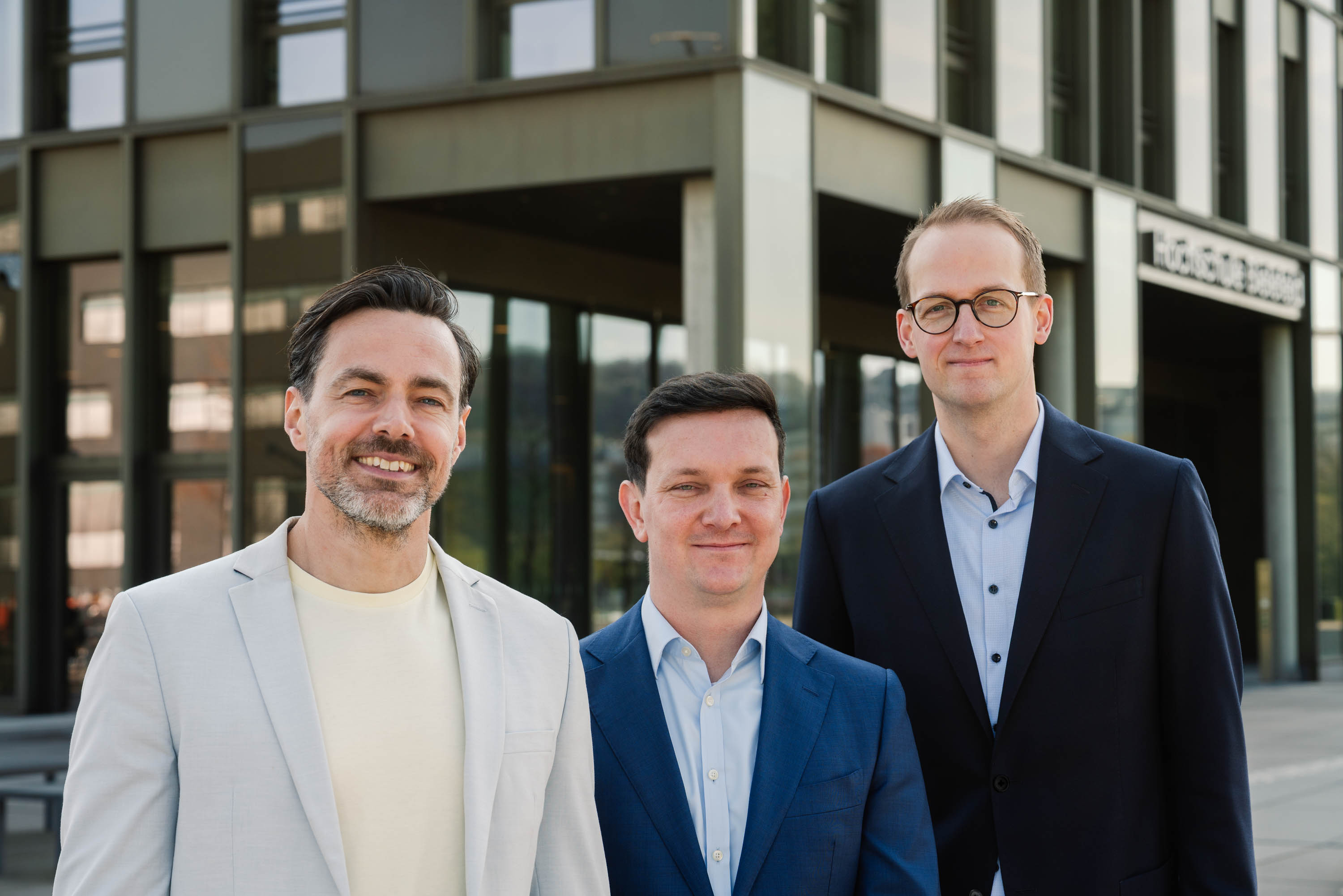 Das manilo-Team von wonk.ai: Alexander Stahlkopf, Sergej Schultenkämper, Frederik Bäumer